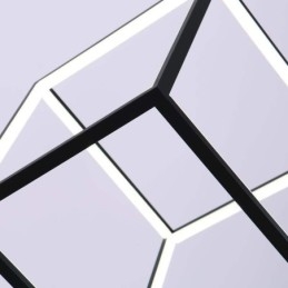 Czarna lampa wisząca Geometryczne oświetlenie kostki