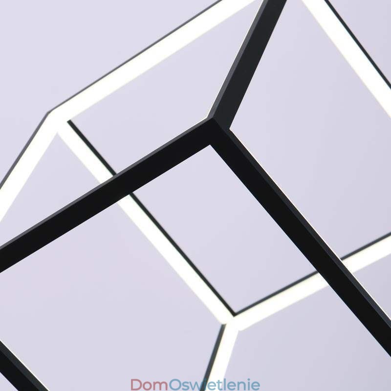 Czarna lampa wisząca Geometryczne oświetlenie kostki