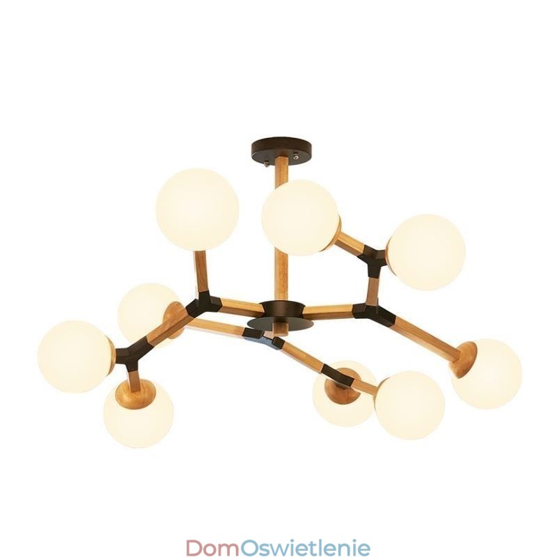 Nordic Magic Bean Wisząca lampa Kreatywna drewniana oprawa świetlna