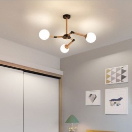 Nordic Magic Bean Wisząca lampa Kreatywna drewniana oprawa świetlna