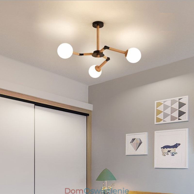 Nordic Magic Bean Wisząca lampa Kreatywna drewniana oprawa świetlna