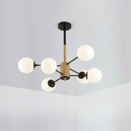 Magiczna fasolka wisząca lampa Kreatywna nordycka drewniana oprawa świetlna