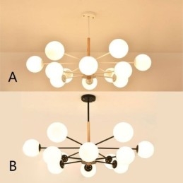Magiczna fasolka wisząca lampa Kreatywna nordycka drewniana oprawa świetlna