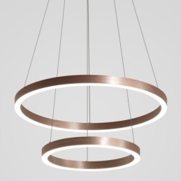 Wisząca lampa rysunek rzemiosło 2 pierścienie lampa 60+40cm