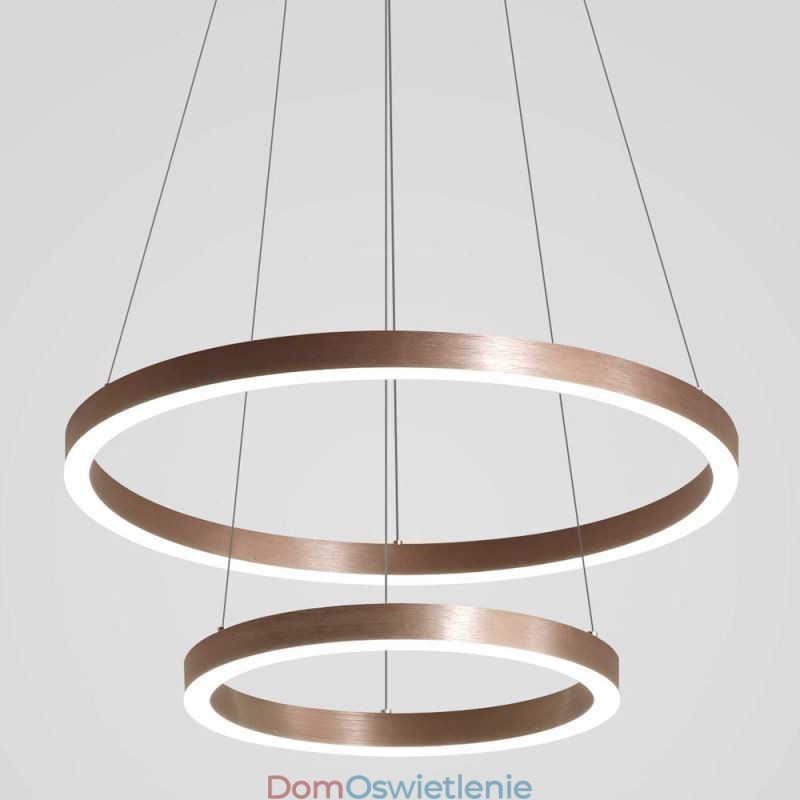 Wisząca lampa rysunek rzemiosło 2 pierścienie lampa 60+40cm