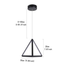 Wisząca lampa postmodernistyczna, trójkątna lampa geometryczna, kreatywne oświetlenie