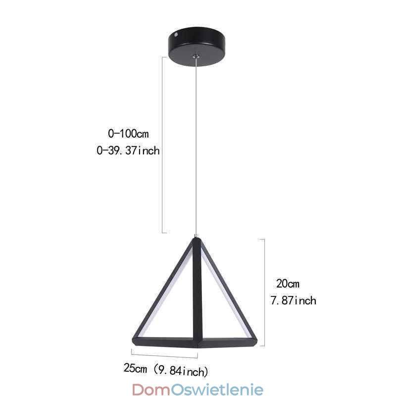 Wisząca lampa postmodernistyczna, trójkątna lampa geometryczna, kreatywne oświetlenie