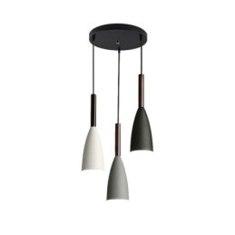 Nowoczesna prosta lampa wisząca z trzema światłami, kreatywna aluminiowa lampa artystyczna, kawiarnia