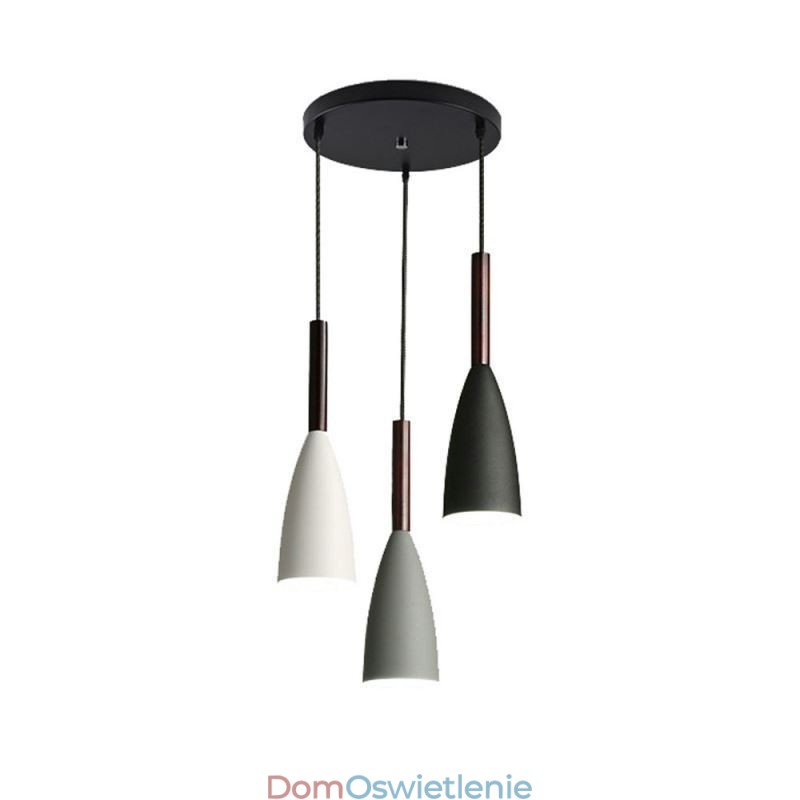 Nowoczesna prosta lampa wisząca z trzema światłami, kreatywna aluminiowa lampa artystyczna, kawiarnia