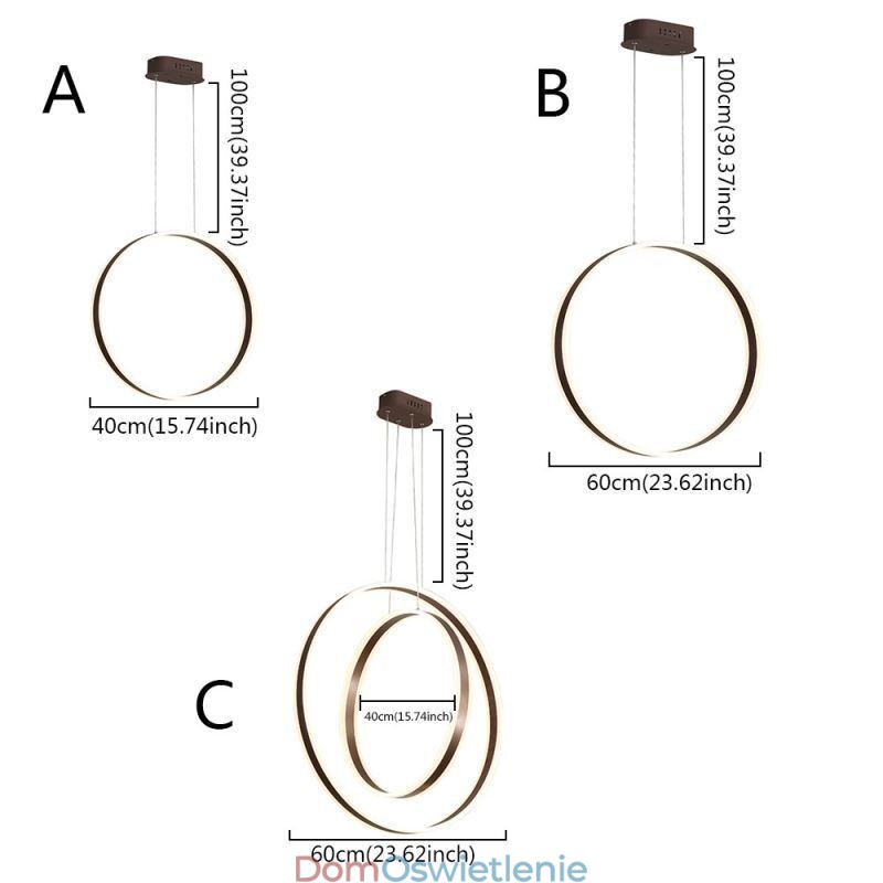 Nordic Lampa wisząca Akrylowy pierścień w kształcie lampy wiszącej