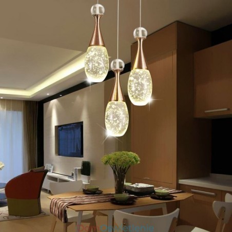 Wisząca lampa w kształcie łezki ze szkła z nasionami Wisząca lampa w kształcie łezki ze szkła z nasionami