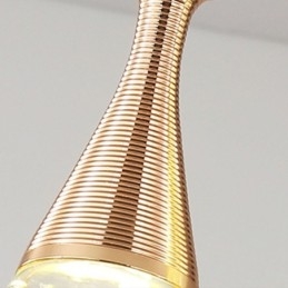 Wisząca lampa w kształcie łezki ze szkła z nasionami