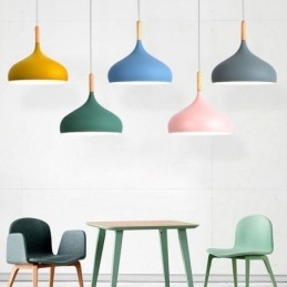 Nowoczesna lampa wisząca aluminiowa lampa Macaron Home Regulowane światło