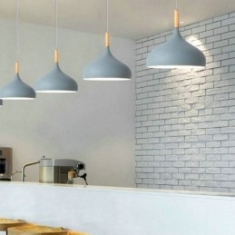 Nowoczesna lampa wisząca aluminiowa lampa Macaron Home Regulowane światło