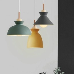 Wisząca lampa Nordic Metal Dome Macaron Colors Lamp Light