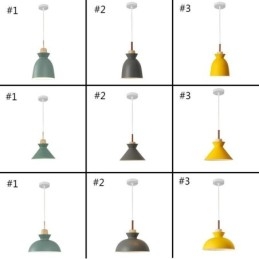 Wisząca lampa Nordic Metal Dome Macaron Colors Lamp Light
