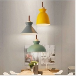 Wisząca lampa Nordic Metal Dome Macaron Colors Lamp Light