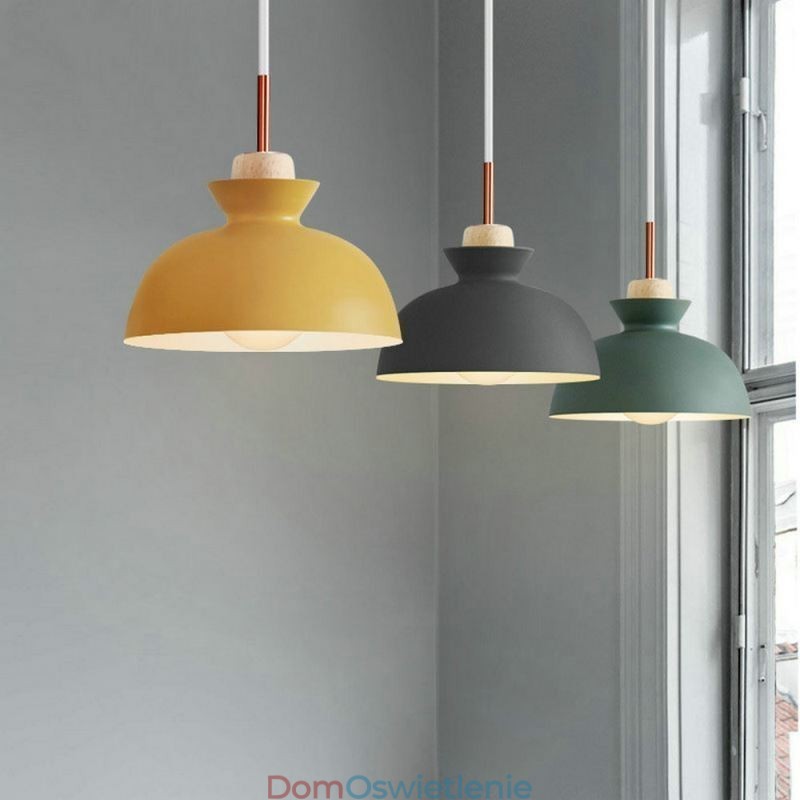 Wisząca lampa Nordic Metal Dome Macaron Colors Lamp Light