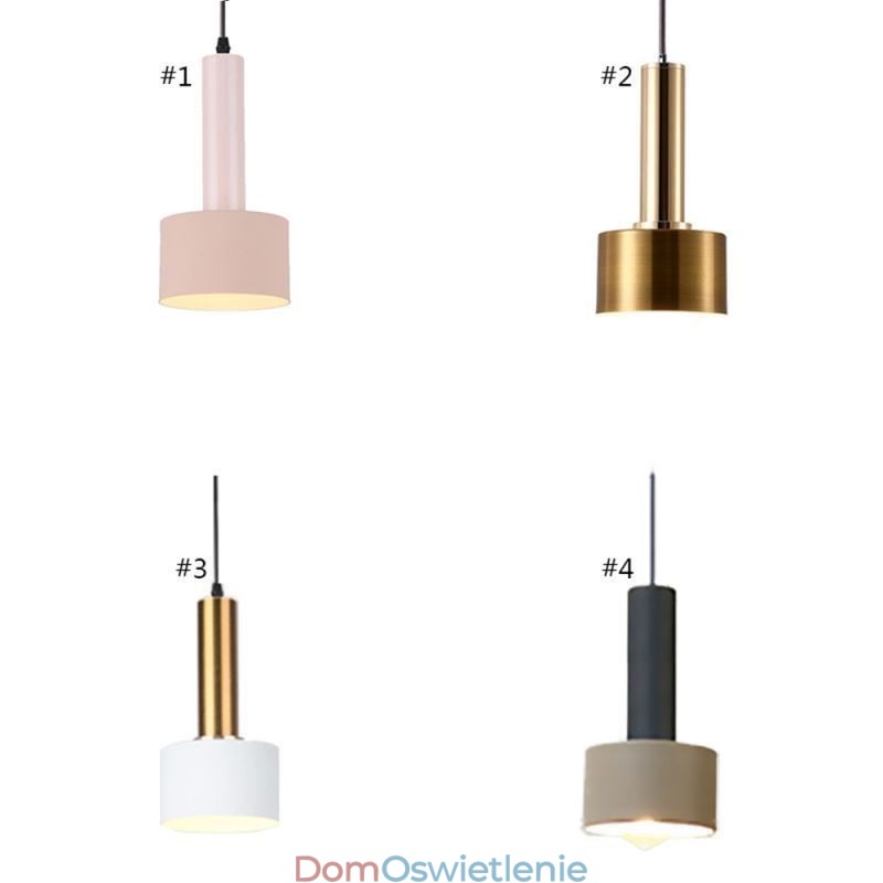 Nowoczesna prosta lampa wisząca w kształcie cylindra, lampa aluminiowa