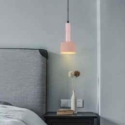 Nowoczesna prosta lampa wisząca w kształcie cylindra, lampa aluminiowa