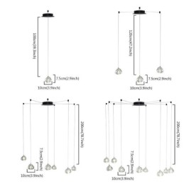 Nowoczesna lampa wisząca kryształowy żyrandol światło domowe lampa