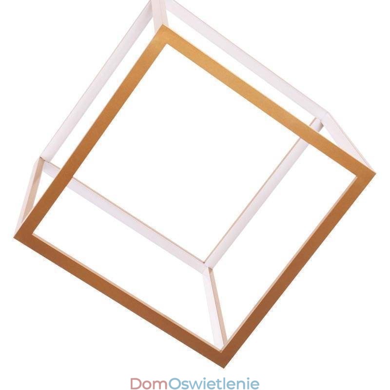 Lampa wisząca postmodernistyczna, geometryczna, złota, wisząca lampa