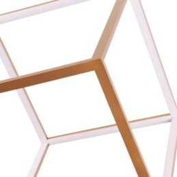 Lampa wisząca postmodernistyczna, geometryczna, złota, wisząca lampa