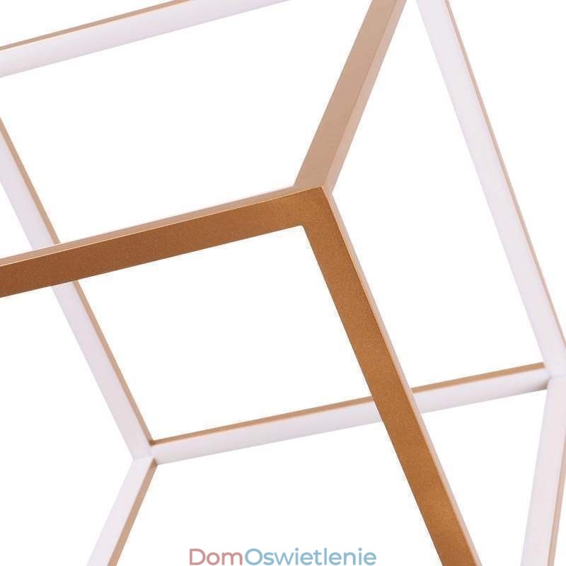 Lampa wisząca postmodernistyczna, geometryczna, złota, wisząca lampa