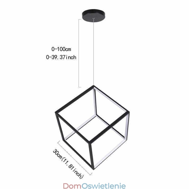 Czarna lampa wisząca Geometryczna kostka oświetleniowa LBY18069