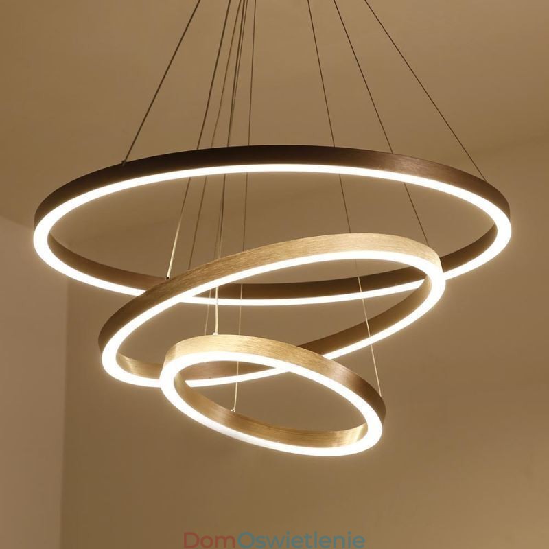 Wisząca lampa rysunek rzemiosło 3 pierścienie lampa 80+60+40cm