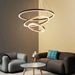 Wisząca lampa rysunek rzemiosło 3 pierścienie lampa 80+60+40cm