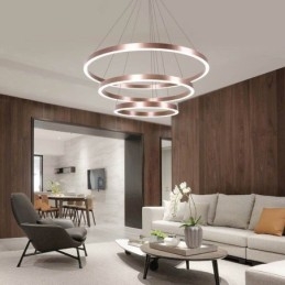 Wisząca lampa rysunek rzemiosło 3 pierścienie lampa 80+60+40cm
