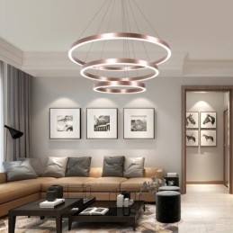 Wisząca lampa rysunek rzemiosło 3 pierścienie lampa 80+60+40cm