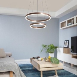 Wisząca lampa rysunek rzemiosło 2 pierścienie lampa 60+40cm