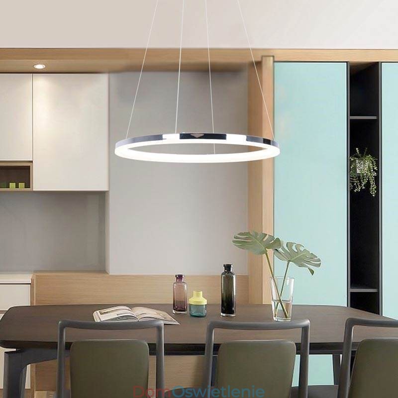Nowoczesna lampa wisząca akrylowa okrągła lampa 40cm