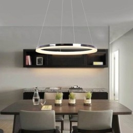 Nowoczesna lampa wisząca akrylowa okrągła lampa 40cm