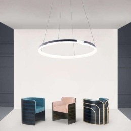 Nowoczesna lampa wisząca akrylowa okrągła lampa 40cm