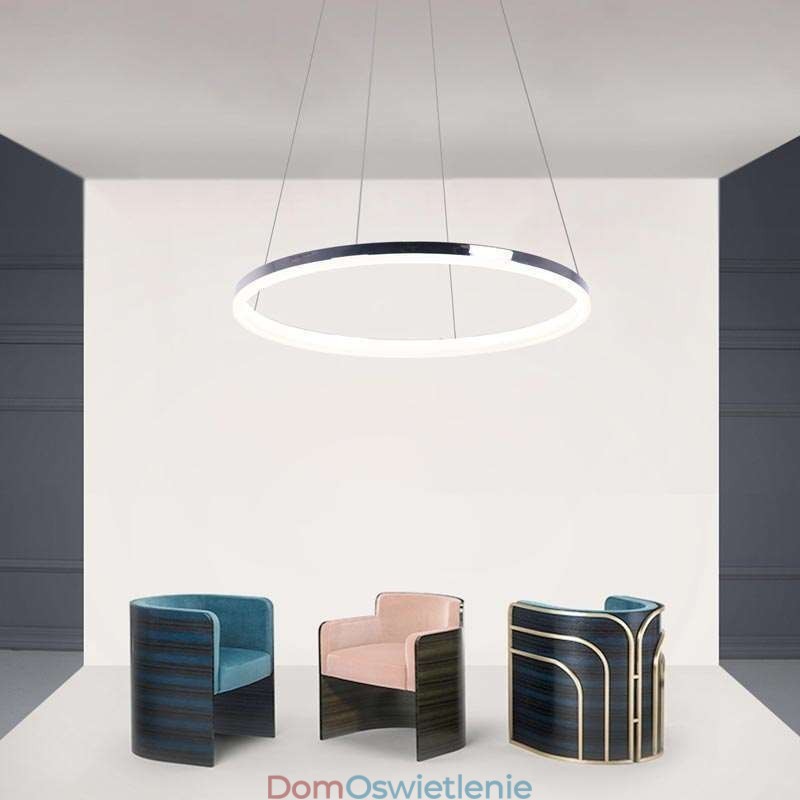 Nowoczesna lampa wisząca akrylowa okrągła lampa 40cm