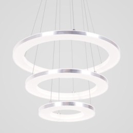 Nowoczesna lampa wisząca akrylowa 3 pierścienie lampa 40+30+20cm