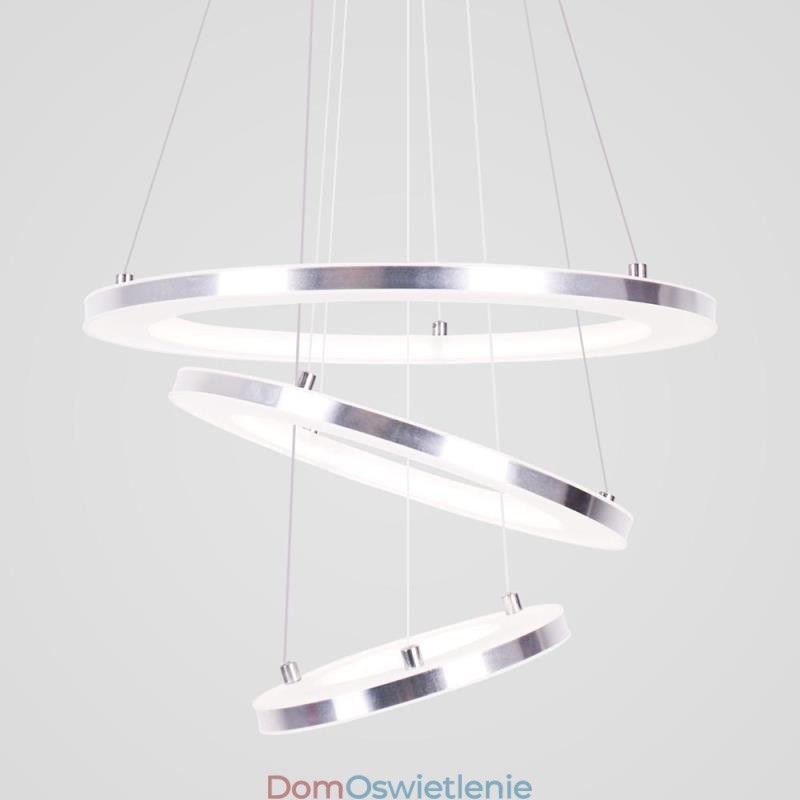 Nowoczesna lampa wisząca akrylowa 3 pierścienie lampa 40+30+20cm