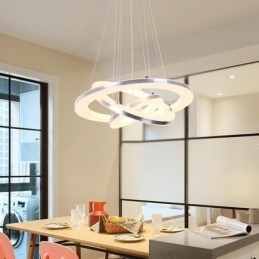 Nowoczesna lampa wisząca akrylowa 3 pierścienie lampa 40+30+20cm
