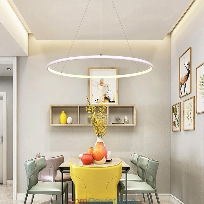 Nowoczesna lampa wisząca okrągła lampa 60cm 80cm