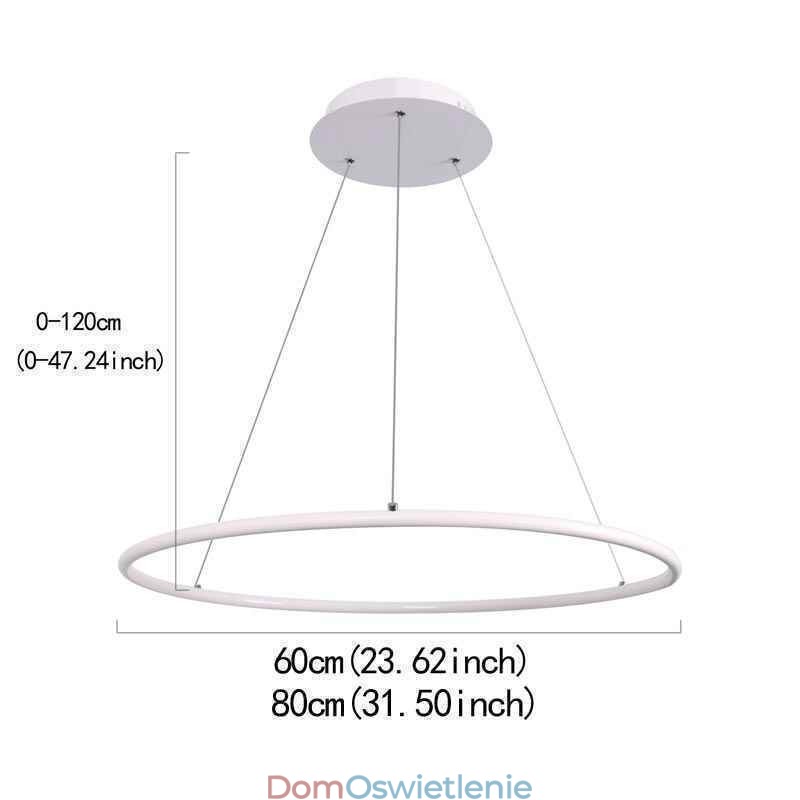 Nowoczesna lampa wisząca okrągła lampa 60cm 80cm