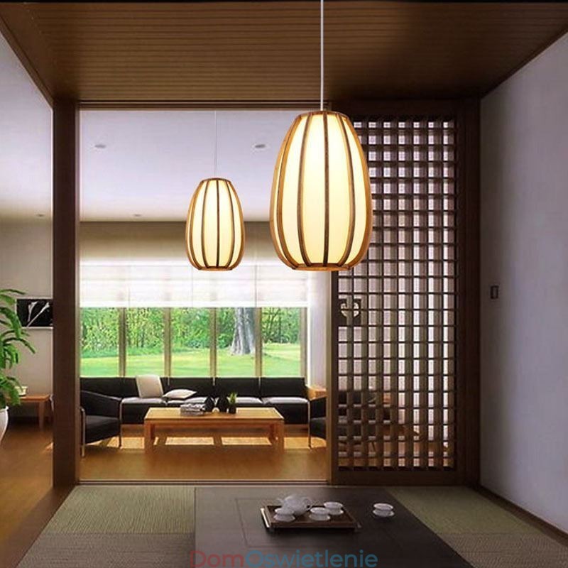 Wisząca lampa bambusowa Visual Comfort