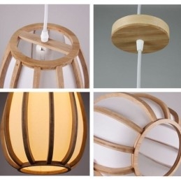 Wisząca lampa bambusowa Visual Comfort