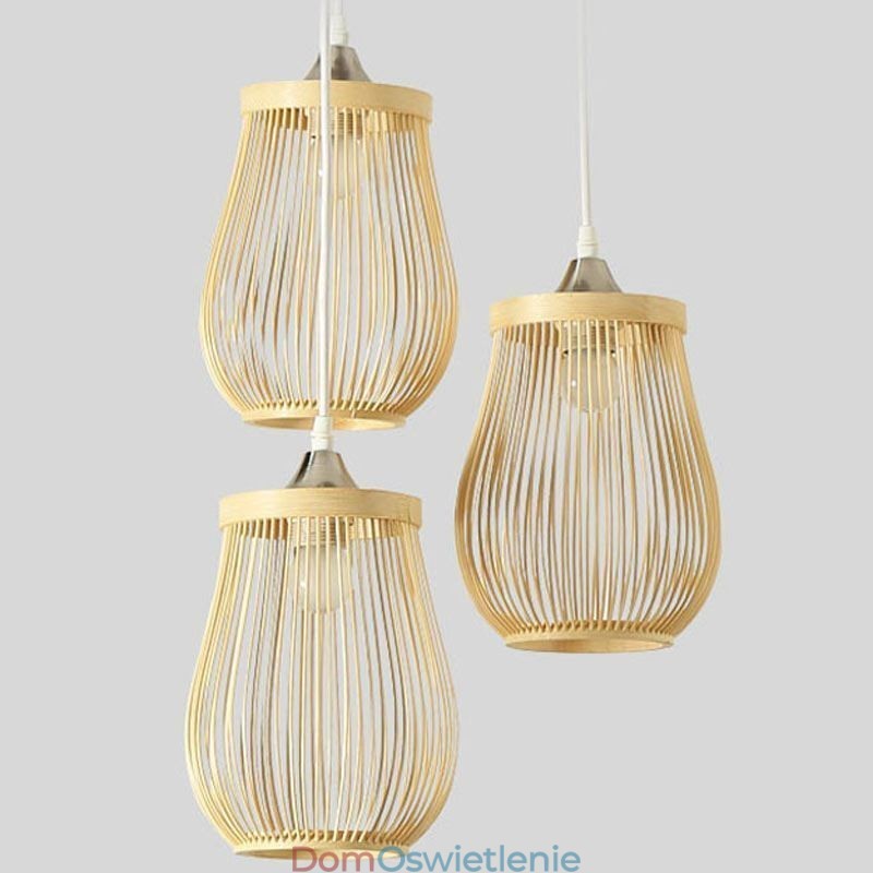 Lampa wisząca Hollow Cage Nowoczesne oświetlenie wiszące z bambusa
