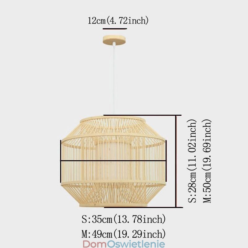 Latarnia Lampa wisząca z bambusa Kreatywna japońska lampa wisząca