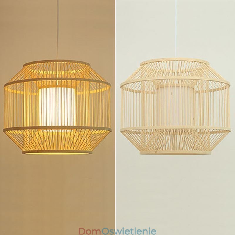 Latarnia Lampa wisząca z bambusa Kreatywna japońska lampa wisząca