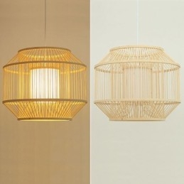 Latarnia Lampa wisząca z bambusa Kreatywna japońska lampa wisząca