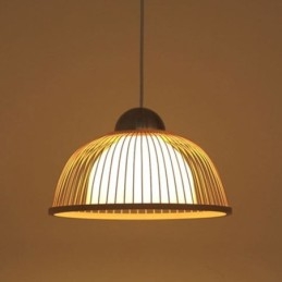 Nowoczesna prosta lampa wisząca skierowana w dół Specjalna lampa wisząca z bambusa Oświetlenie nocne